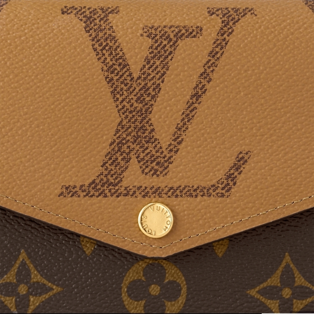 MSRP $885 LOUIS VUITTON LV REVERSE MONOGRAM M80726 Sarah Wallet - Picture 6 of 16